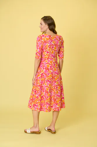 Model wearing Floral Dream Clifton Dress By Charlie Jane Available at Beetees Nelson